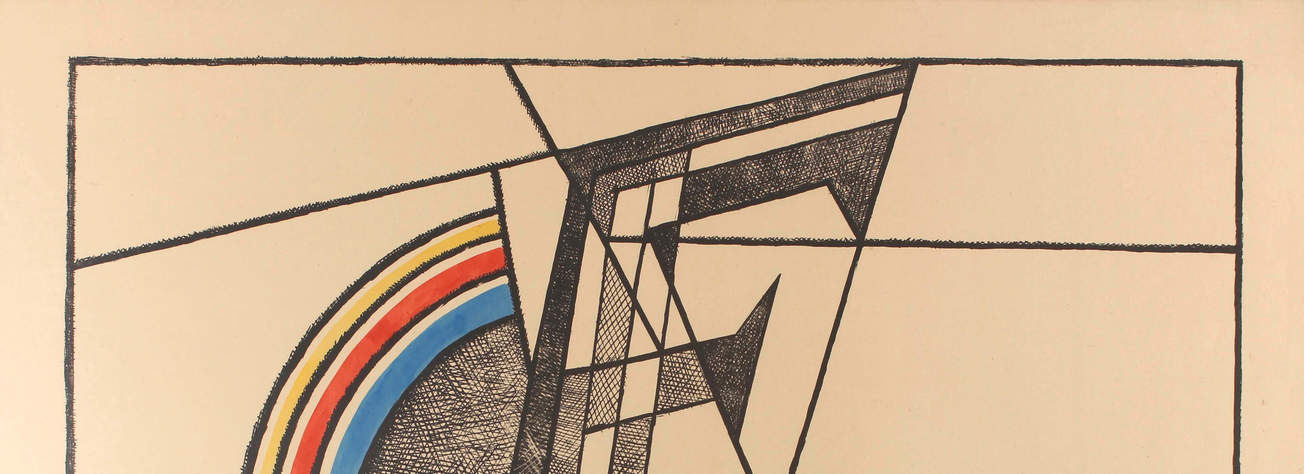 Original Vintage 1928 Avant Garde Art Exhibition Poster Kandinsky Picasso Klee - Print by Heinrich Campendonk