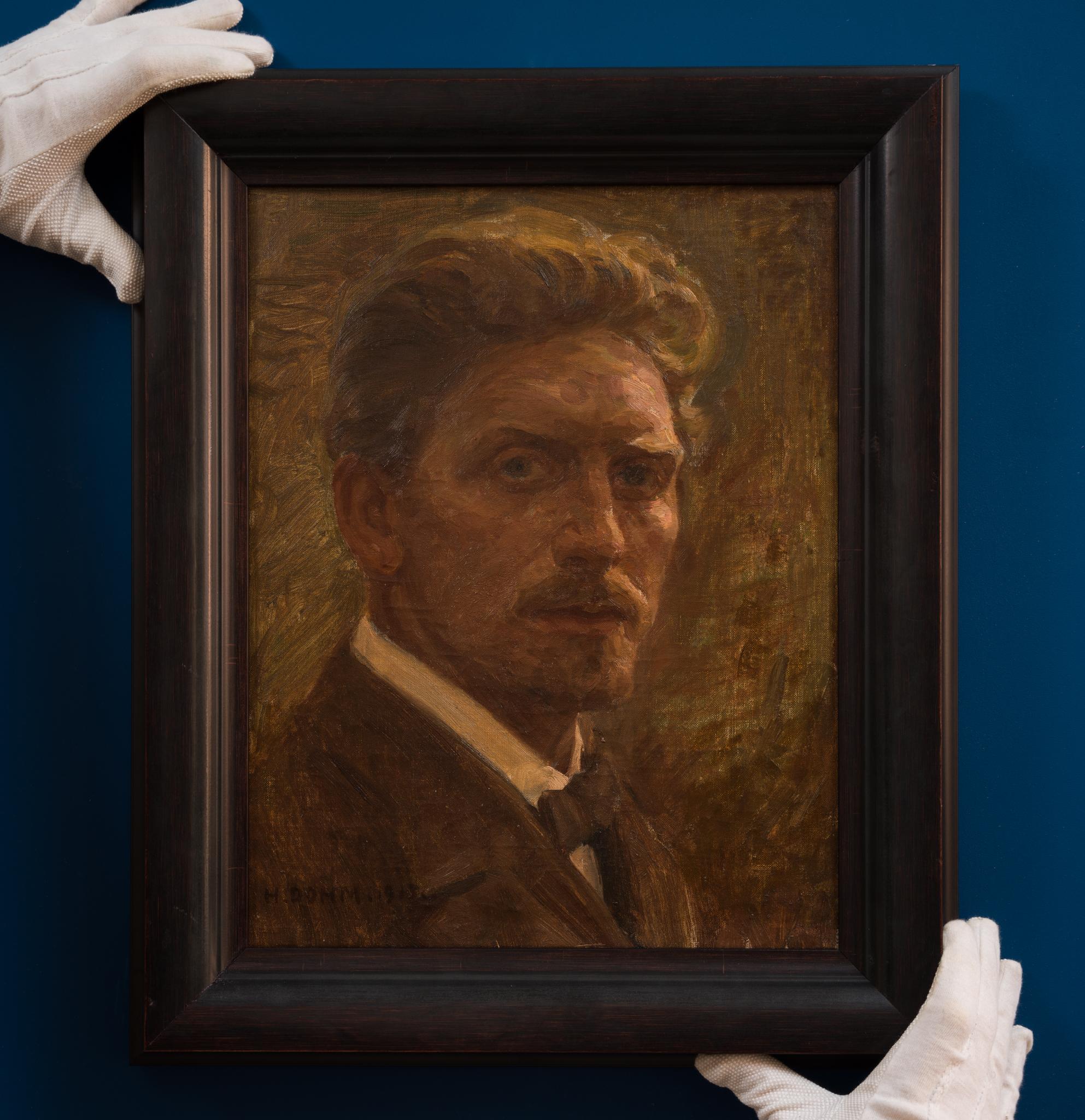 Portrait of a Gentleman, 1913, by Danish Artist Heinrich Dohm 1