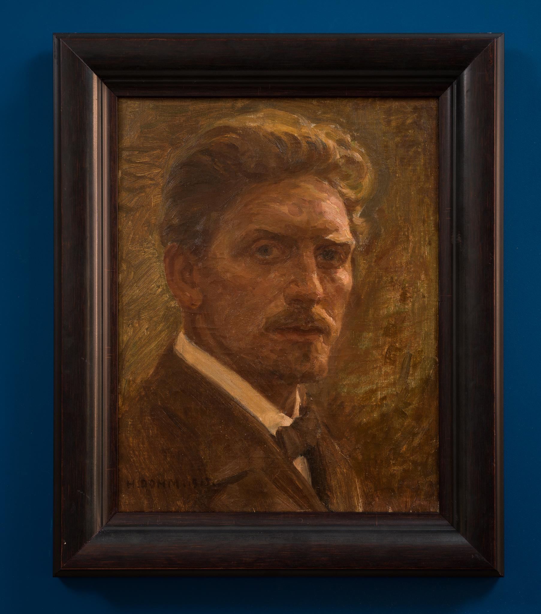 Portrait of a Gentleman, 1913, by Danish Artist Heinrich Dohm 2