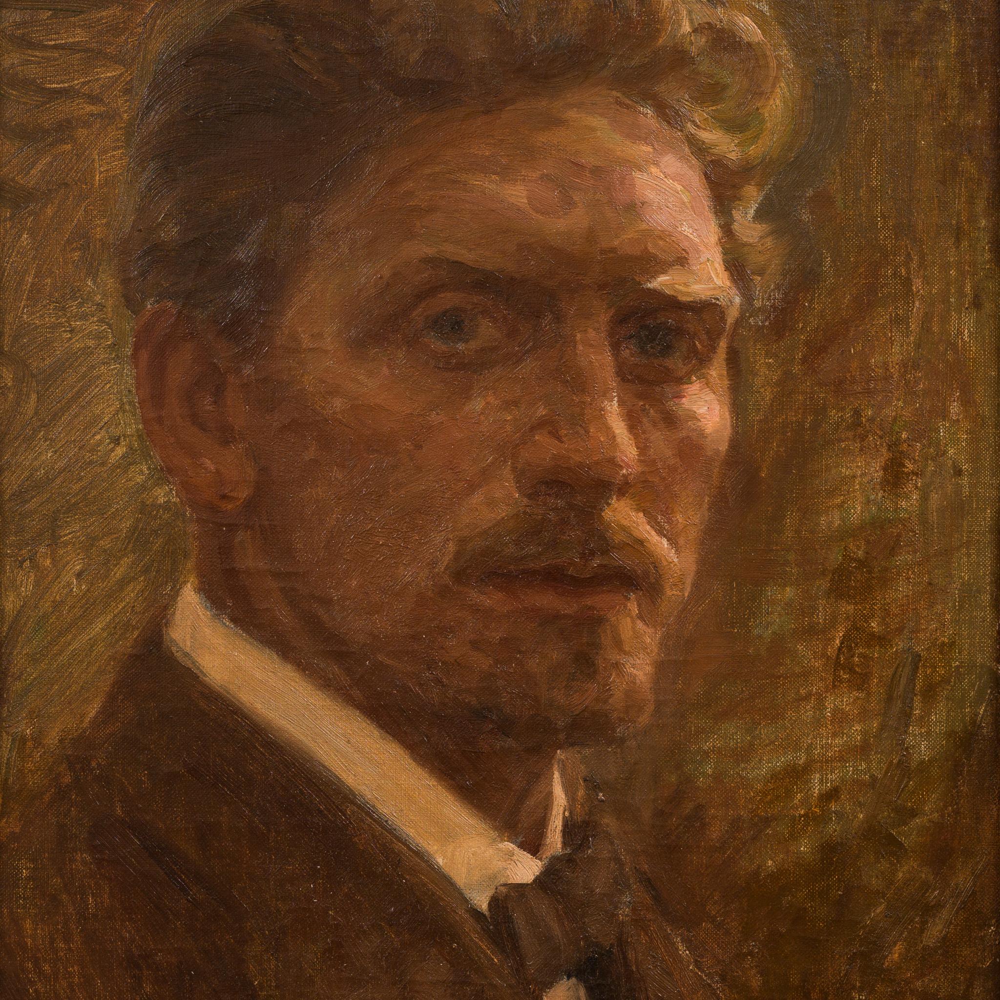 Portrait of a Gentleman, 1913, by Danish Artist Heinrich Dohm 3