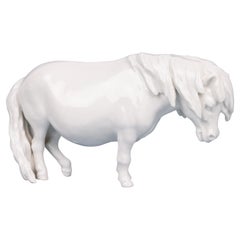 Vintage Heinrich Drake Meissen Blanc de Chine Porcelain Shetland Pony 