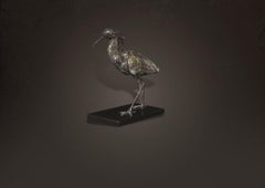Black Heron - African Bird Bronze Sculpture - Limited Edition