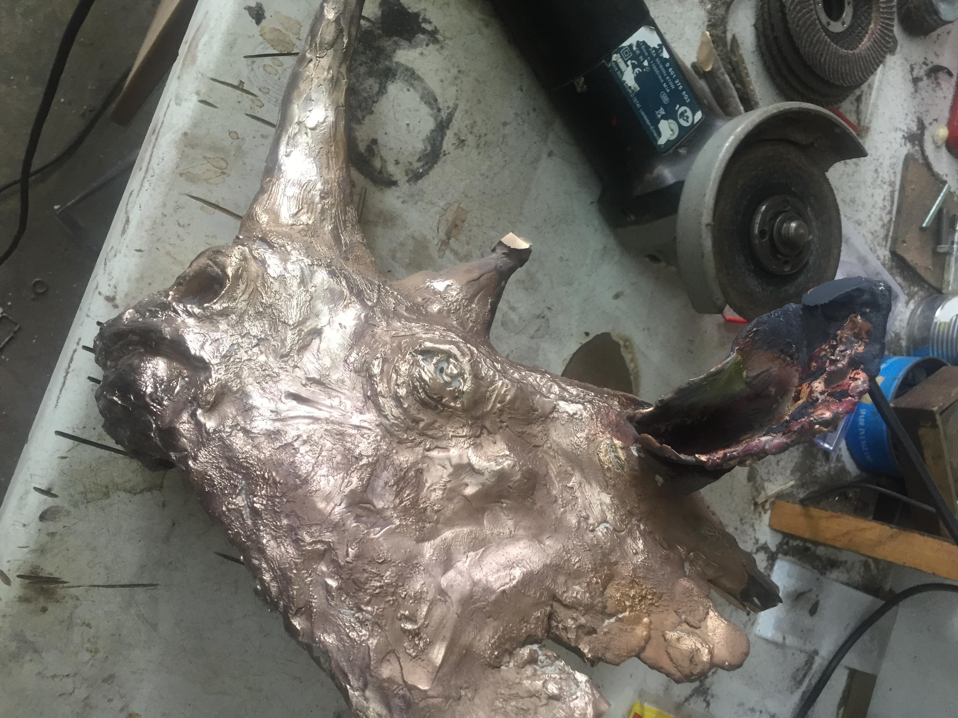 Buste de rhinocéros noir - Sculpture en bronze - Édition limitée en vente 13