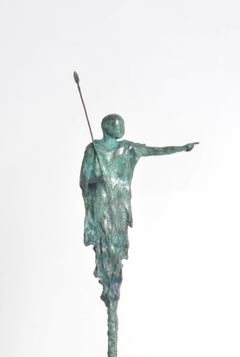 Maasai Warrior - African Sculpture in Bronze Verdigris - Limited Edition