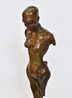 Junge junge Frau – Bronze abstrakter Akt – limitierte Auflage
