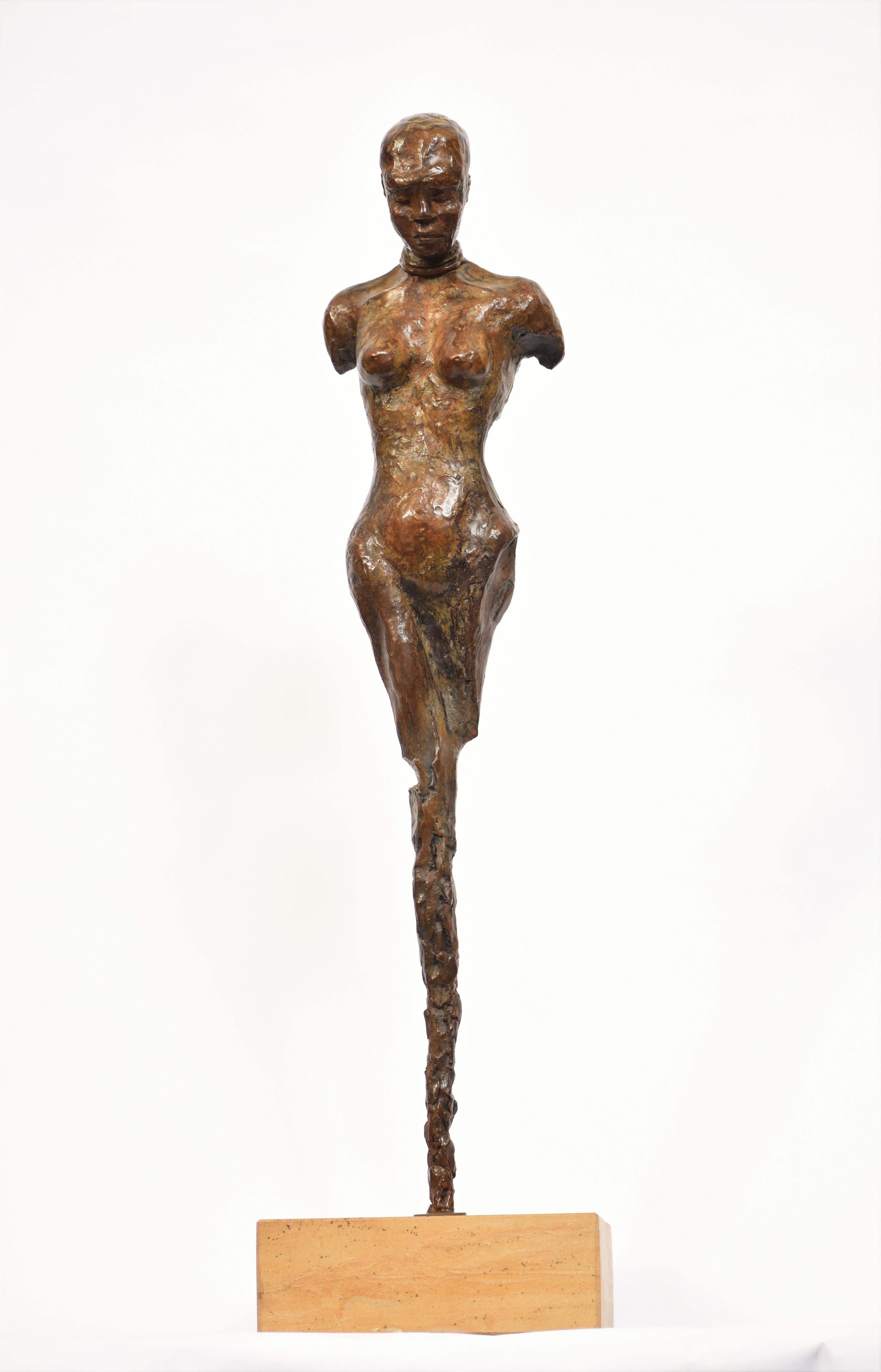 Junge junge Frau – Bronze abstrakter Akt – limitierte Auflage