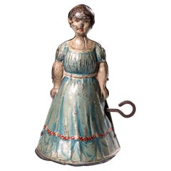 Heinrich Fisher & Co Woman in Apron Antique Windup Tin Toy Collectables 1920s