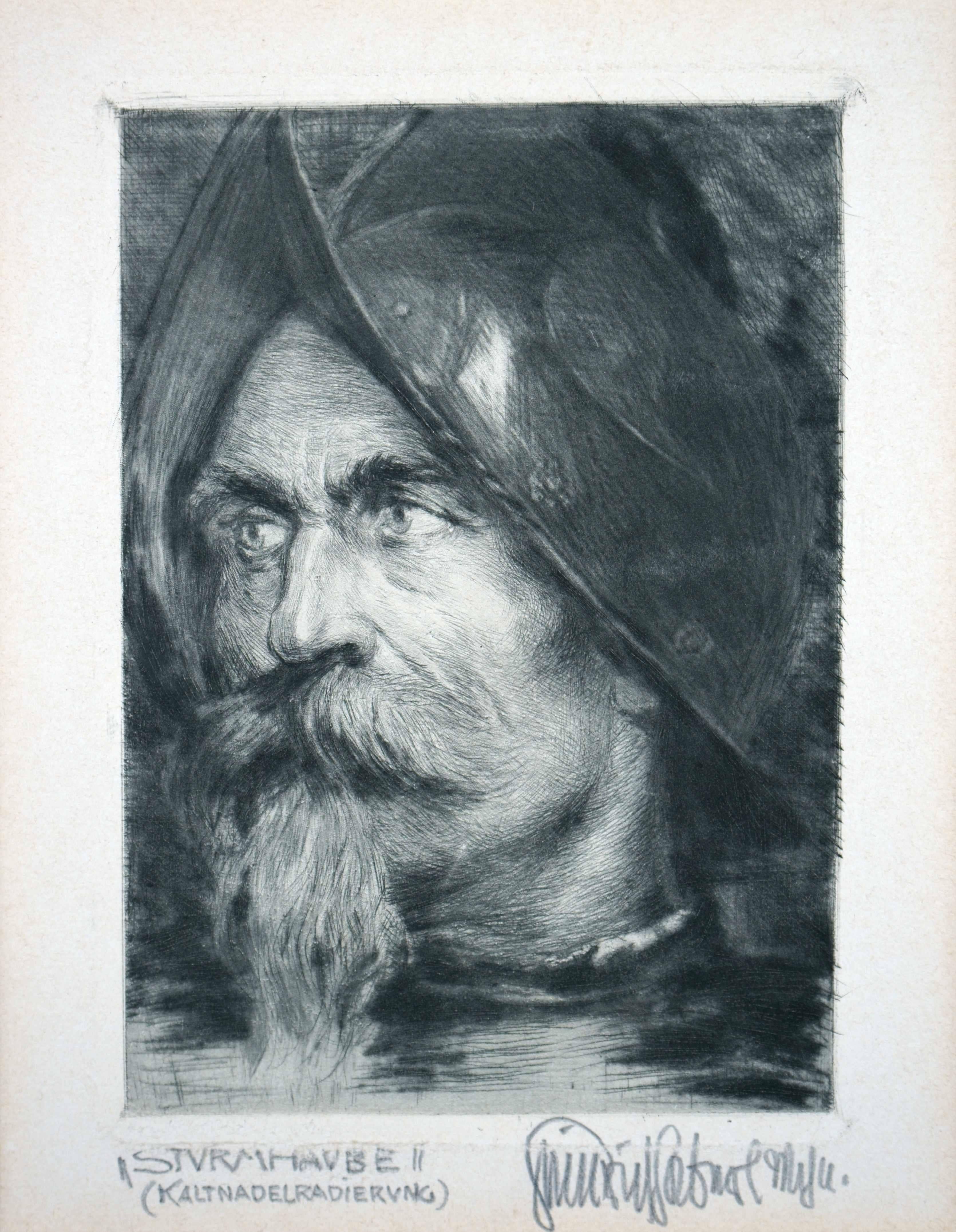 Heinrich Haberl Portrait Print – Balaclava – Das Ziel im Auge –