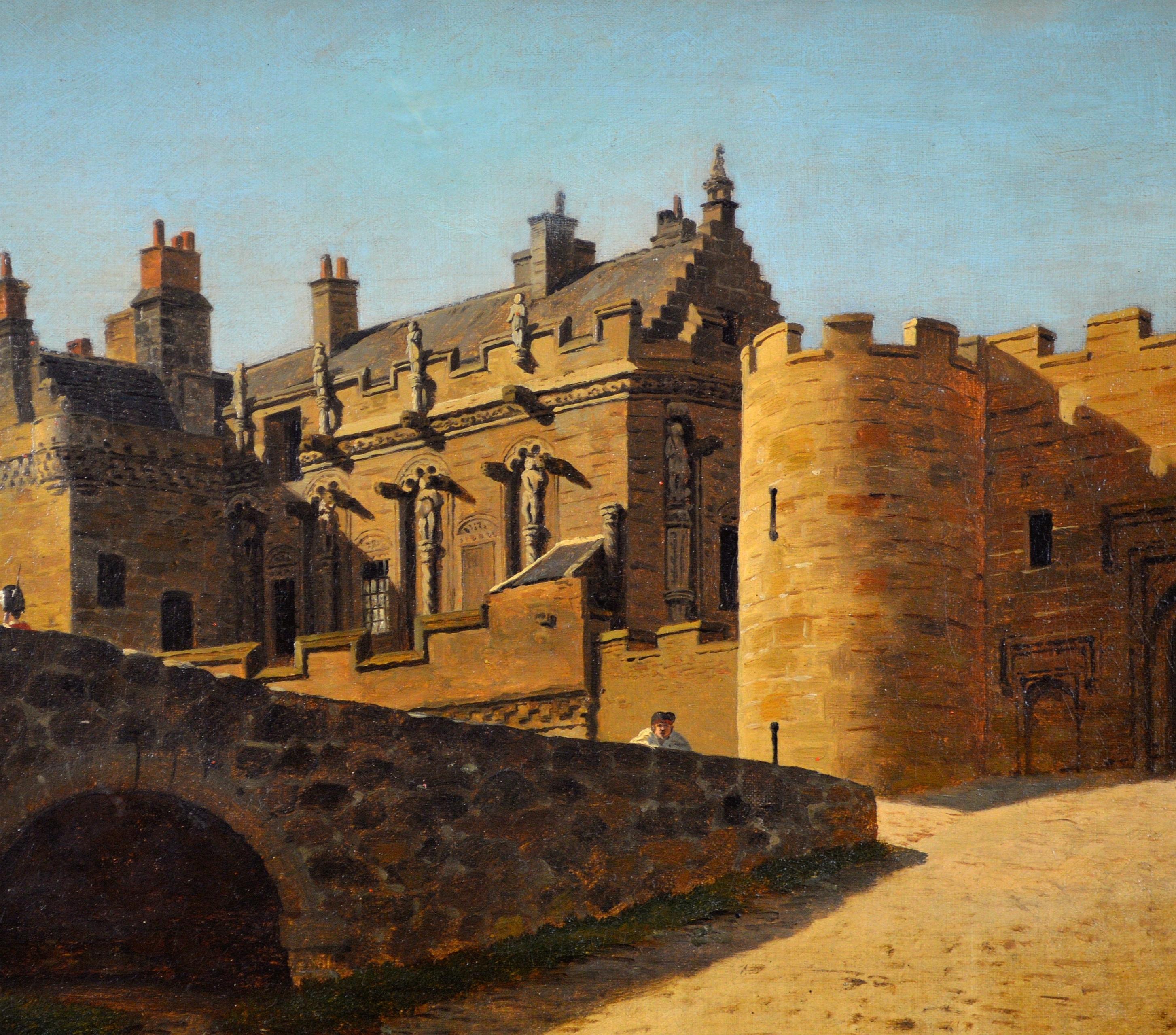 Château de Stirling - 19ème siècle Ecosse Architecture Ancienne Peinture Danoise en vente 1