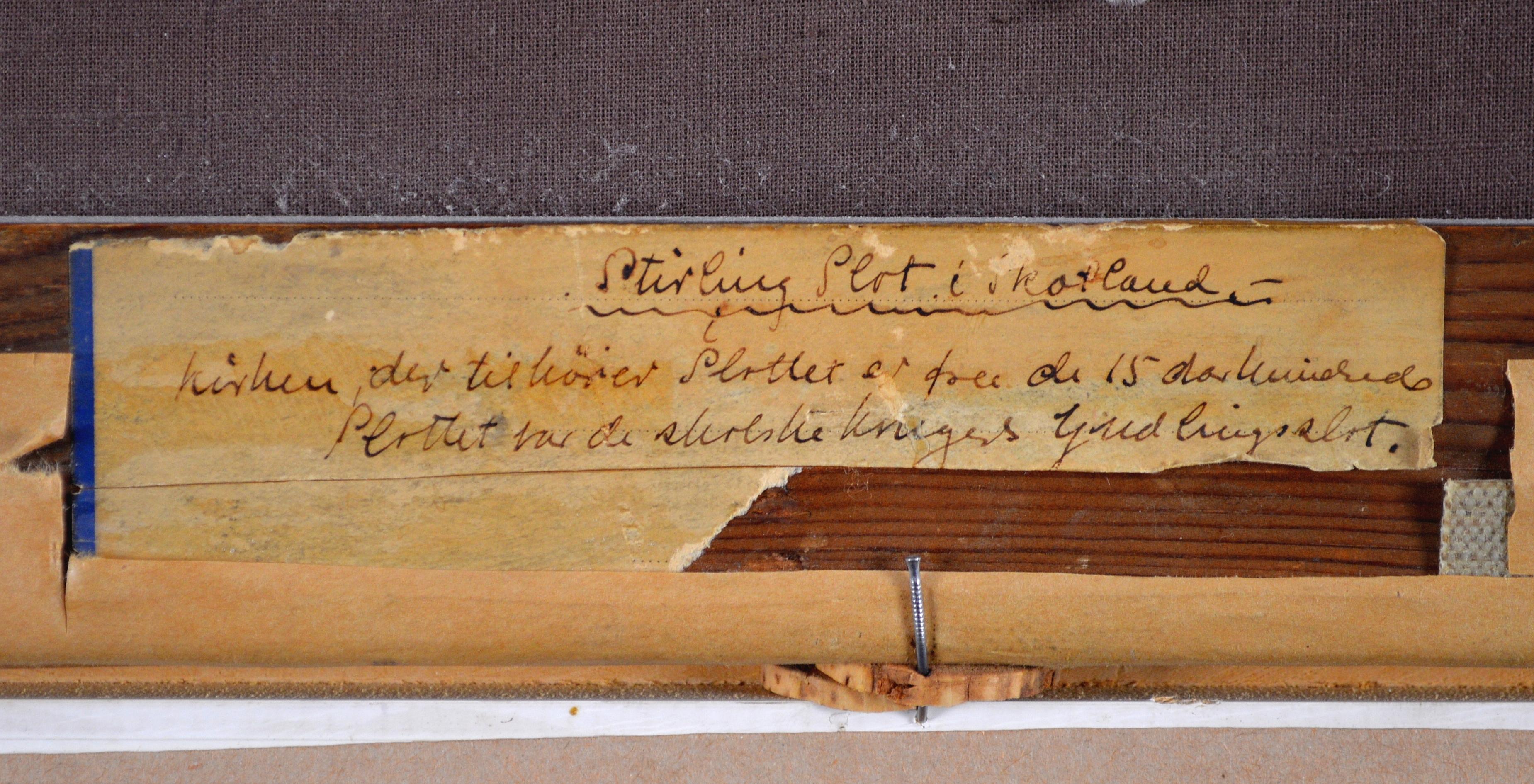 Château de Stirling - 19ème siècle Ecosse Architecture Ancienne Peinture Danoise en vente 5