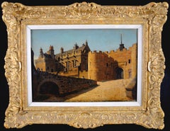Stirling Castle - 19th Century Scotland Architectural Antique Danish Painting