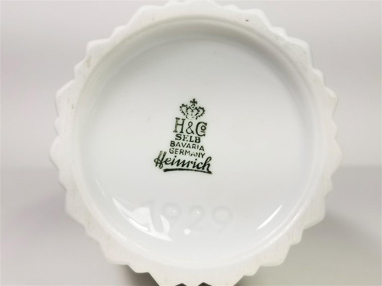 Vase White Porcelain Heinrich, H&Co Selb Bavaria, Germany  For Sale 7