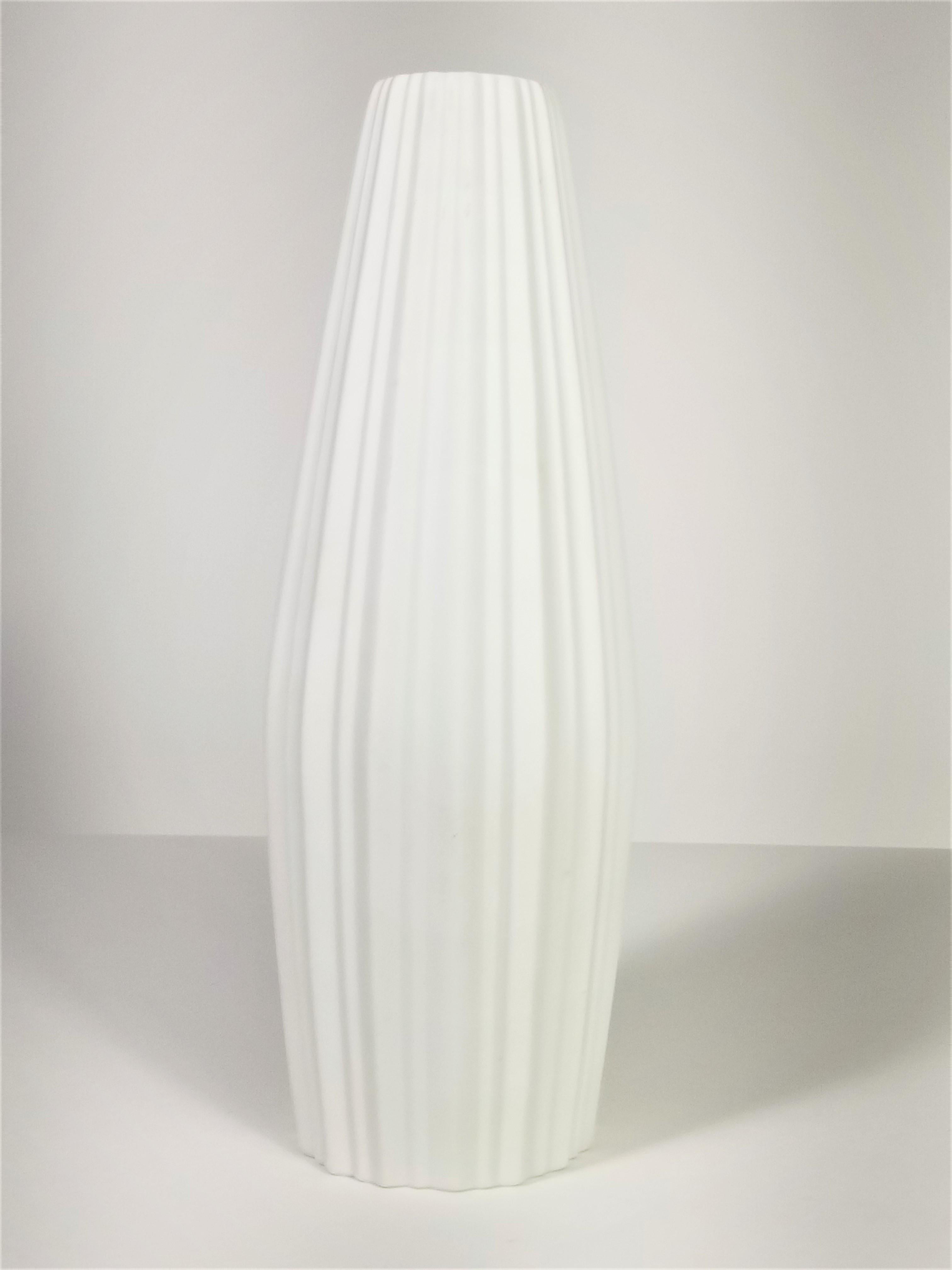 Heinrich  West Germany  Selb 1960's Dull Biscuit Porcelain Precious White Vase