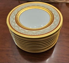 Set di 11 piatti da portata in porcellana incrostata d'oro H. Heinrich & Co.