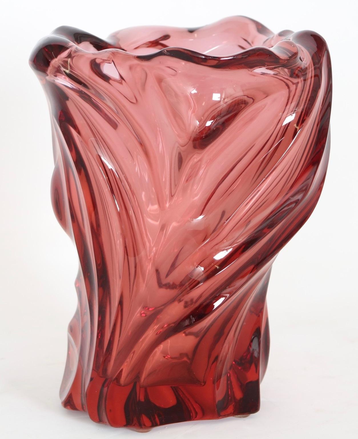 Heinrich Hussmann for Moser Czech Crystal Vase In Good Condition In New York, NY