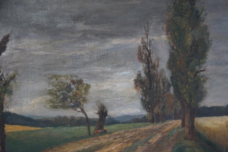 Mid 19th Century German Landscape -- Stormy Weather - American Impressionist Painting by Unknown