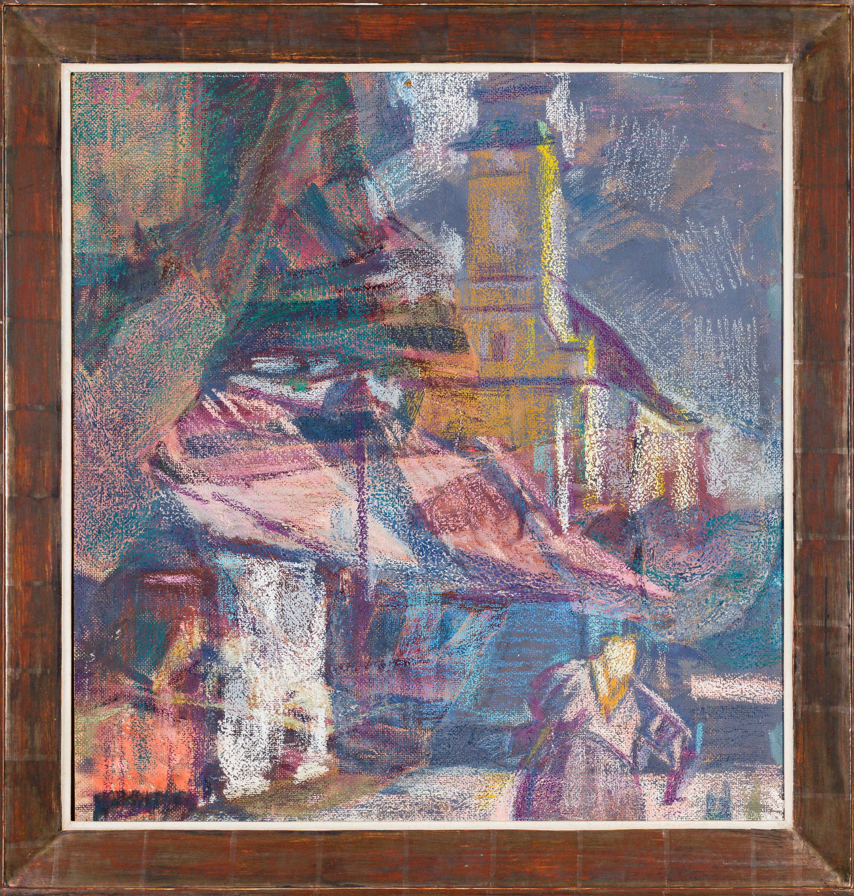 Marché à Purkersdorf - Painting de Heinrich Krause