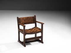 Sedia in Oak e pelle Heinrich Kulka per Gebrüder Thonet, arte e artigianato