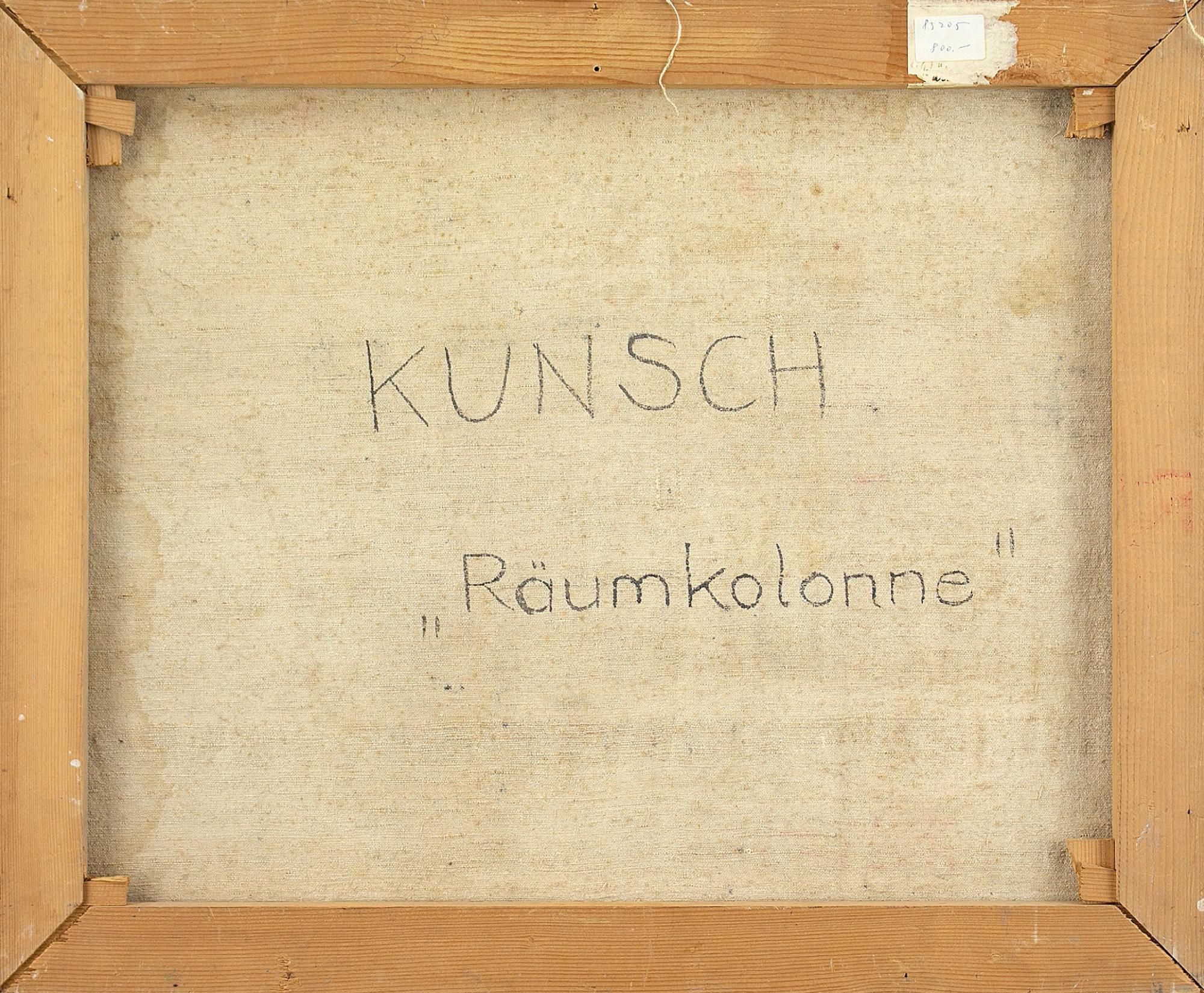 Heinrich Kunsch, Raumkolonne, Mid-Century Oil Painting For Sale 5
