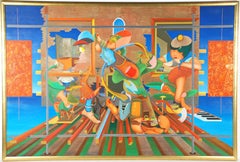 La Musicale Sentiment, Pittura ad olio surrealista su tela di Frama