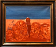 Untitled, Nude Surreal Figures Together Slovenian French Oil Painting