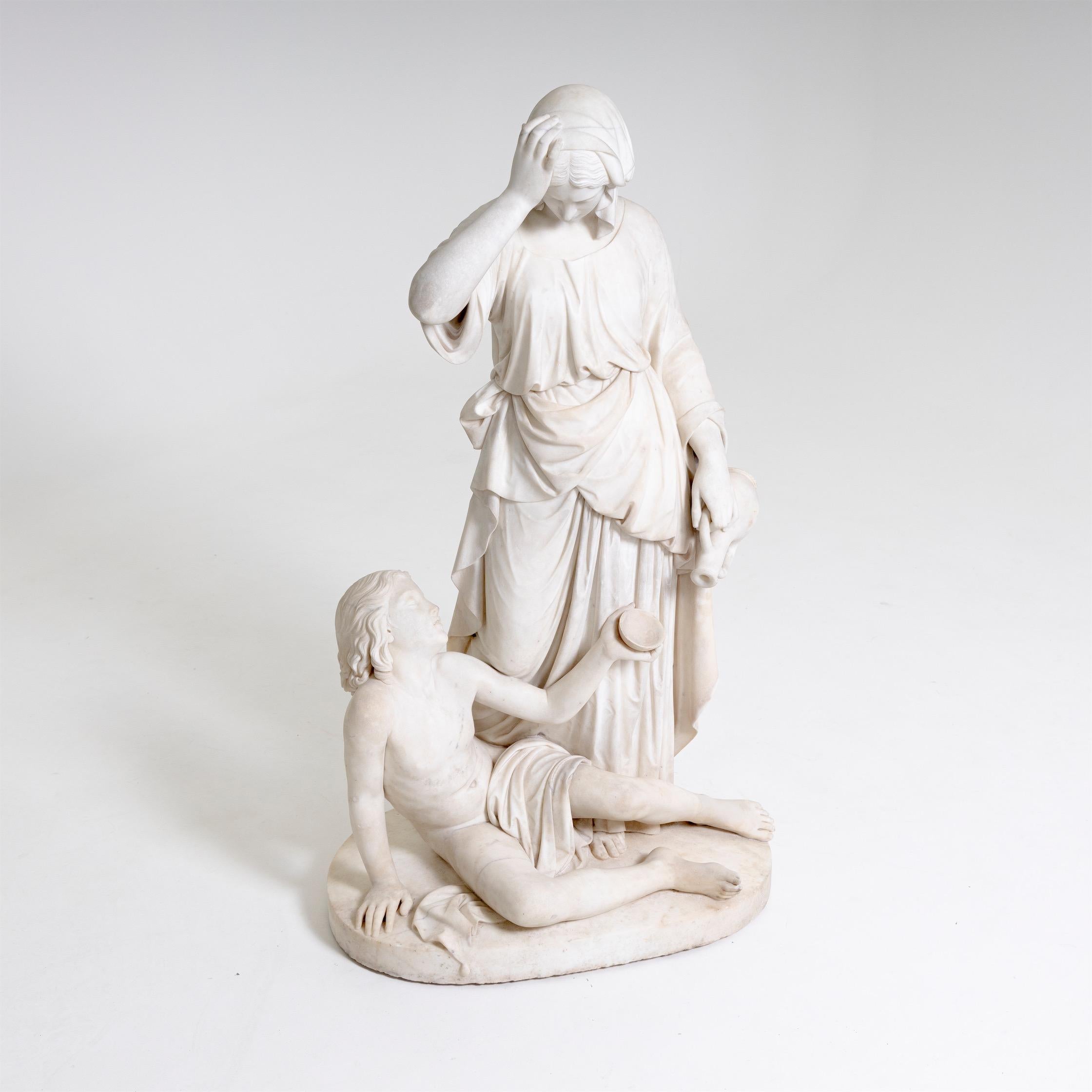 Neoclassical Heinrich Max Imhof, Hagar and Ishmael, 1849 For Sale
