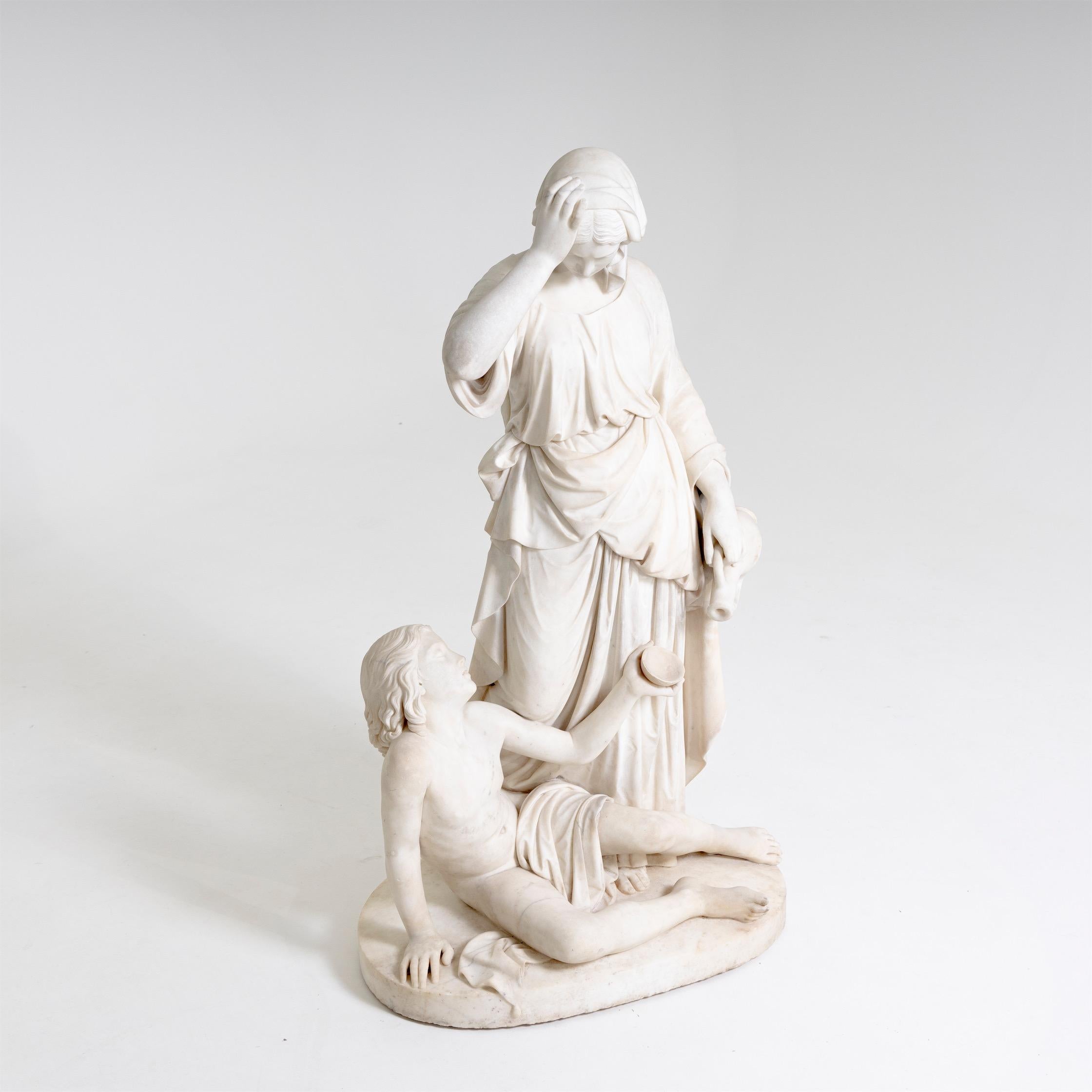 Italian Heinrich Max Imhof, Hagar and Ishmael, 1849 For Sale