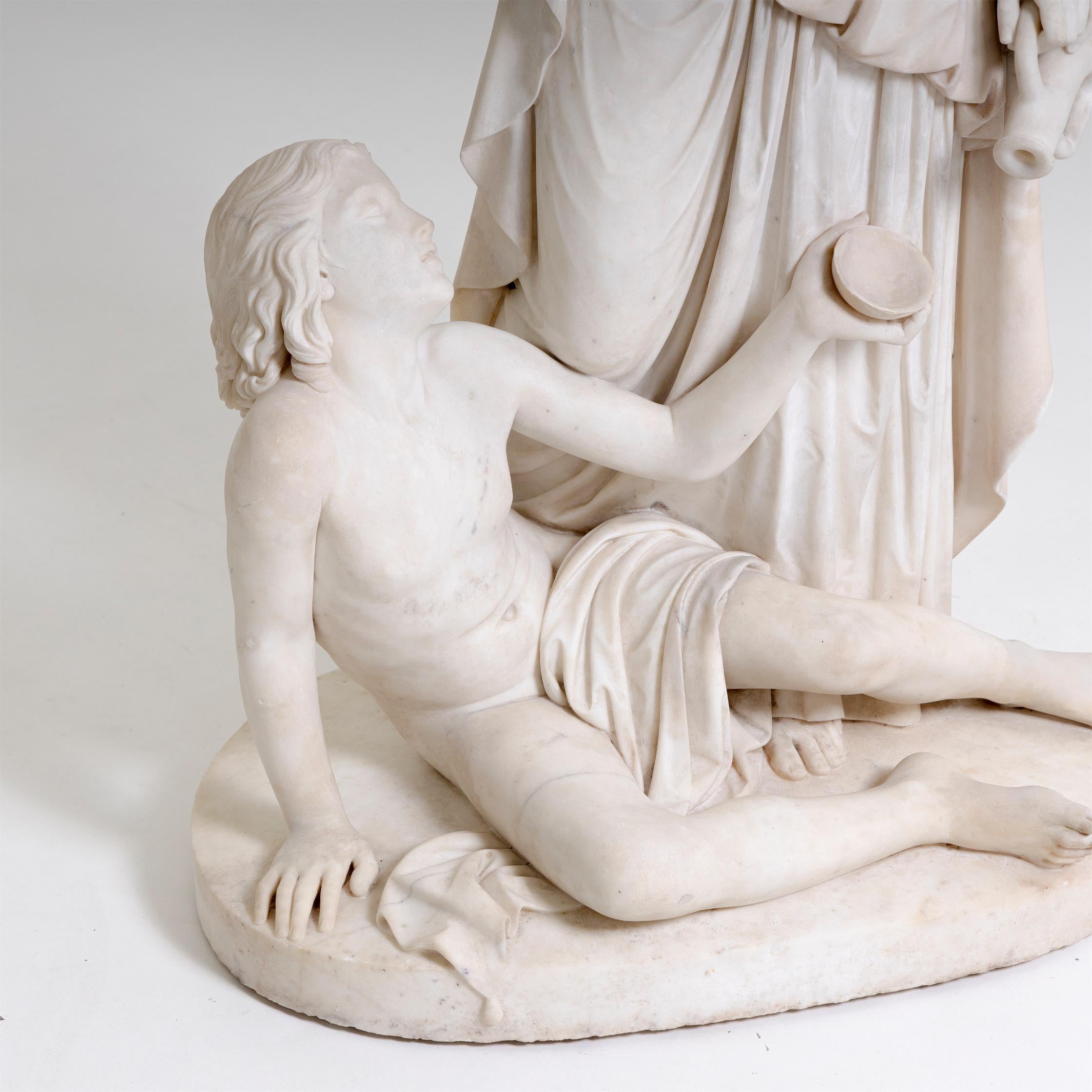 Heinrich Max Imhof, Hagar and Ishmael, 1849 In Excellent Condition For Sale In Greding, DE