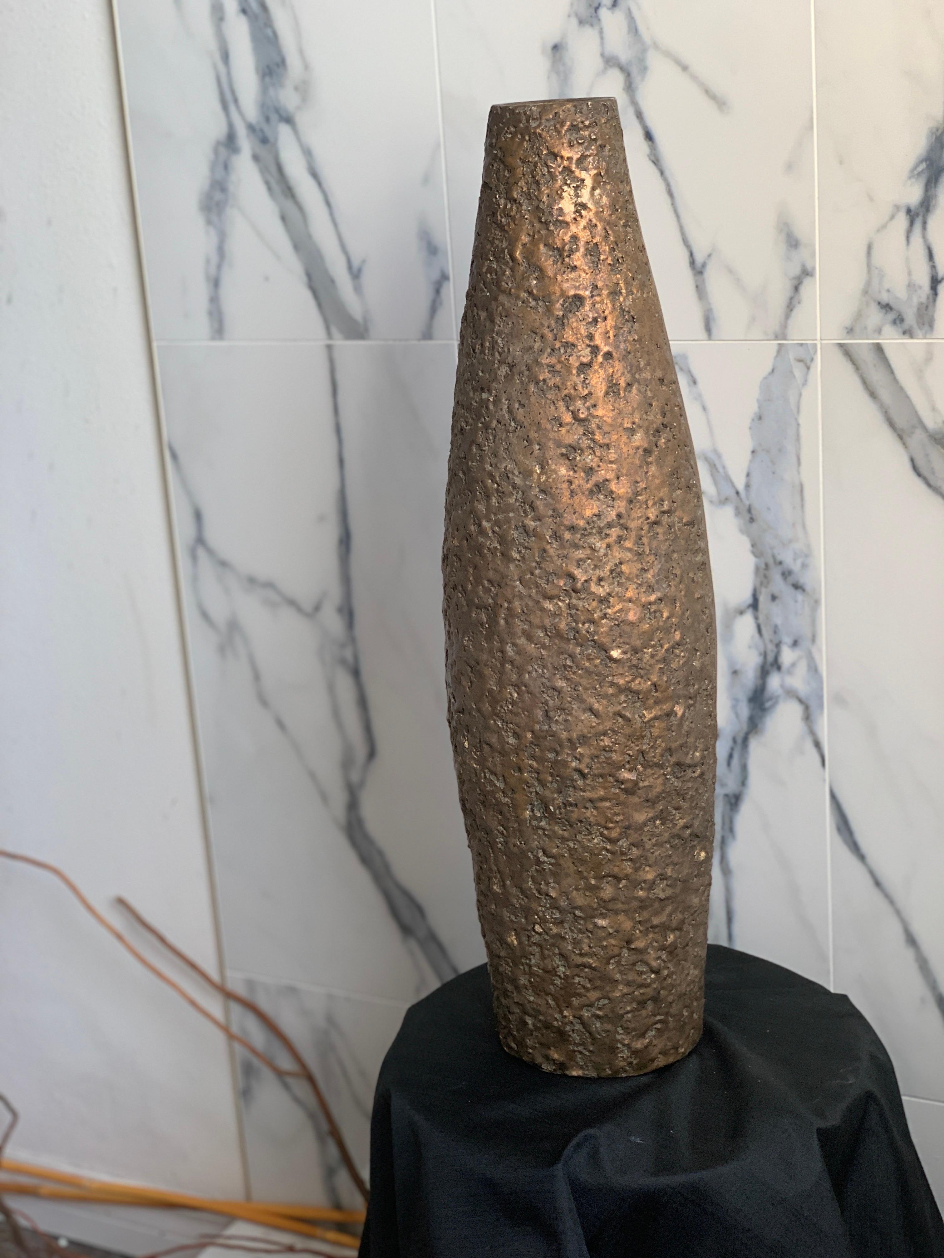 Heinrich Meister Mid Century Orig Large Tower Brutalist Vase, Schweiz im Angebot 9