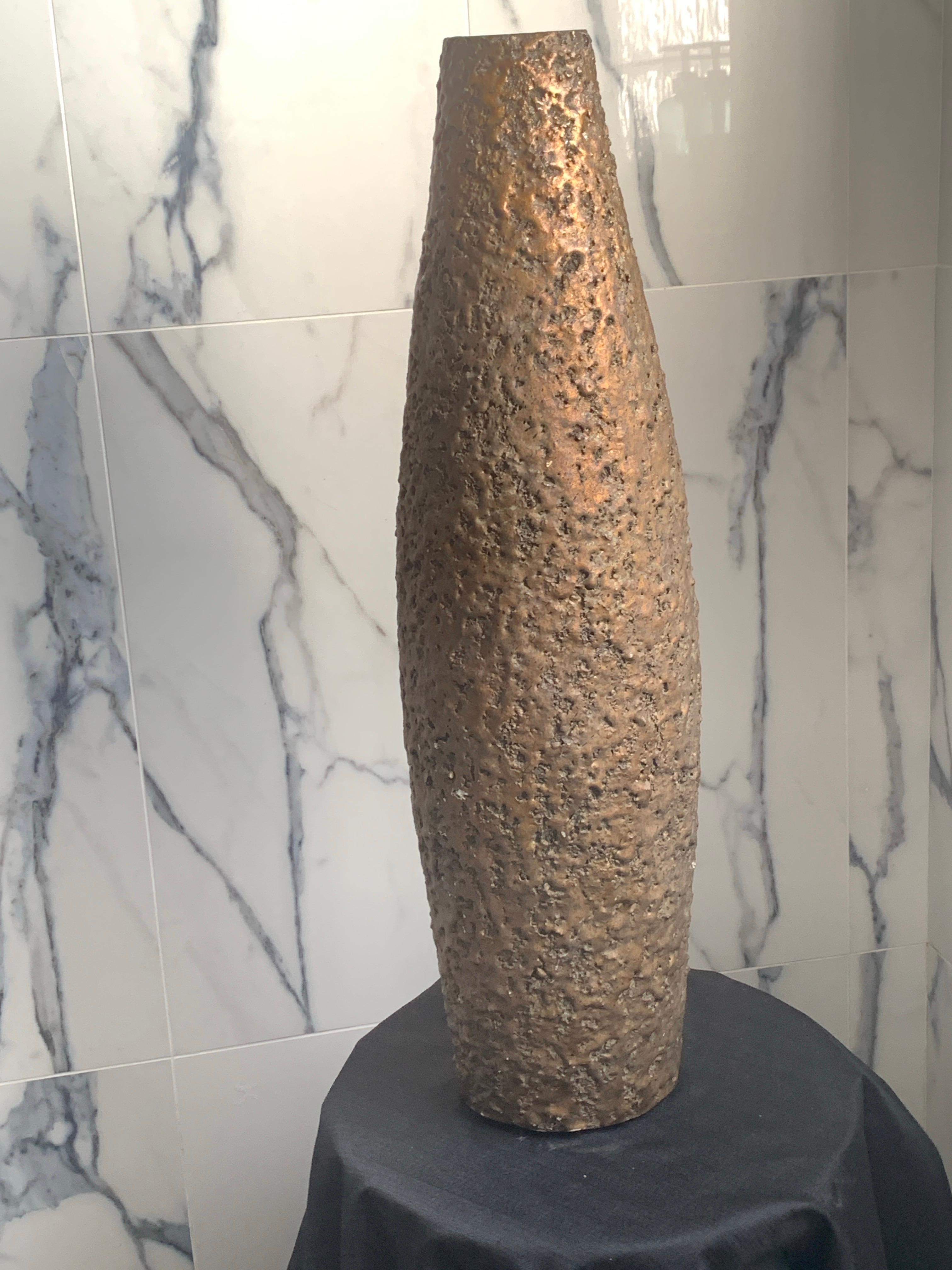 Heinrich Meister Mid Century Orig Large Tower Brutalist Vase, Schweiz im Angebot 11