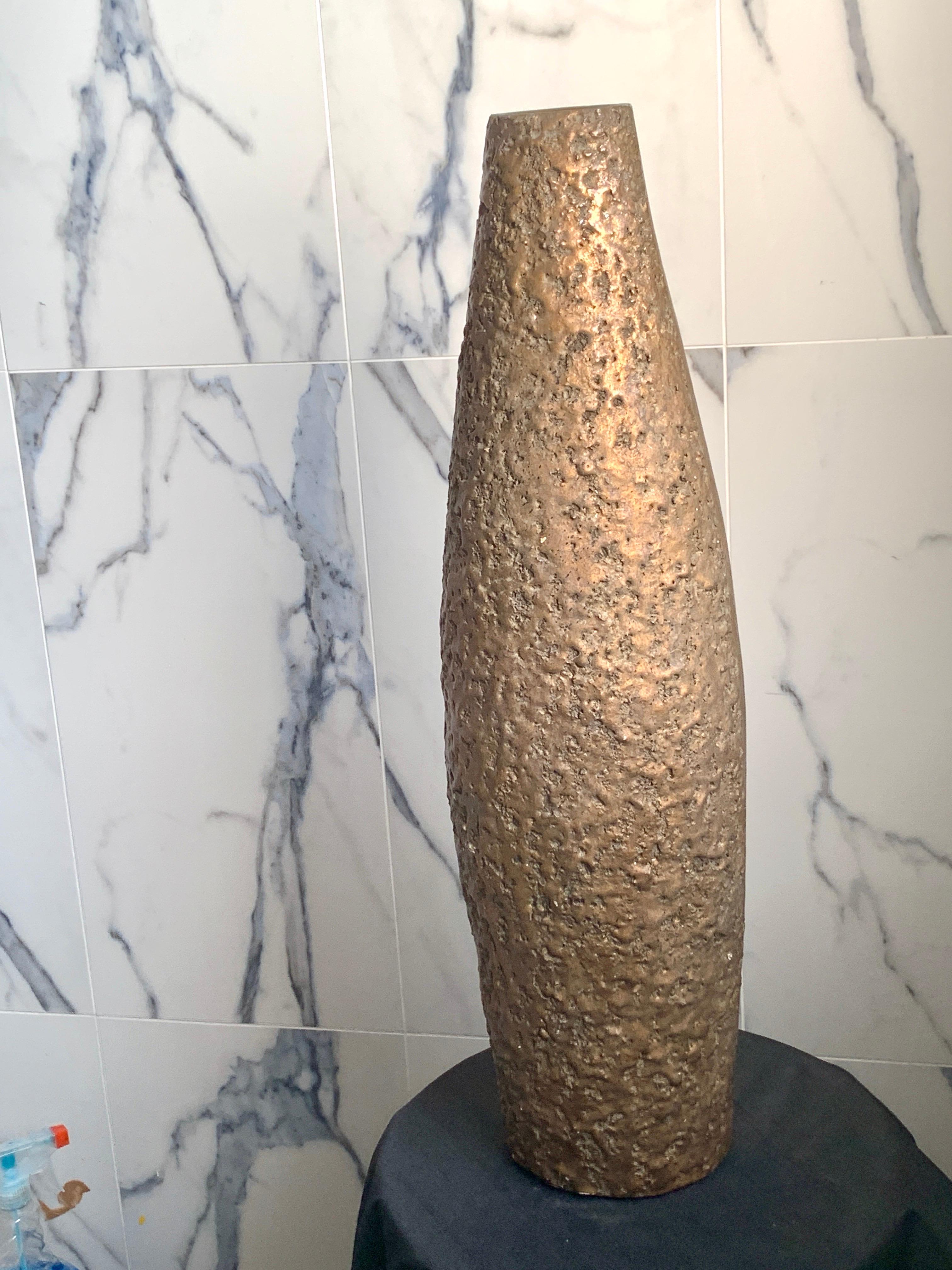 Heinrich Meister Mid Century Orig Large Tower Brutalist Vase, Schweiz im Angebot 12