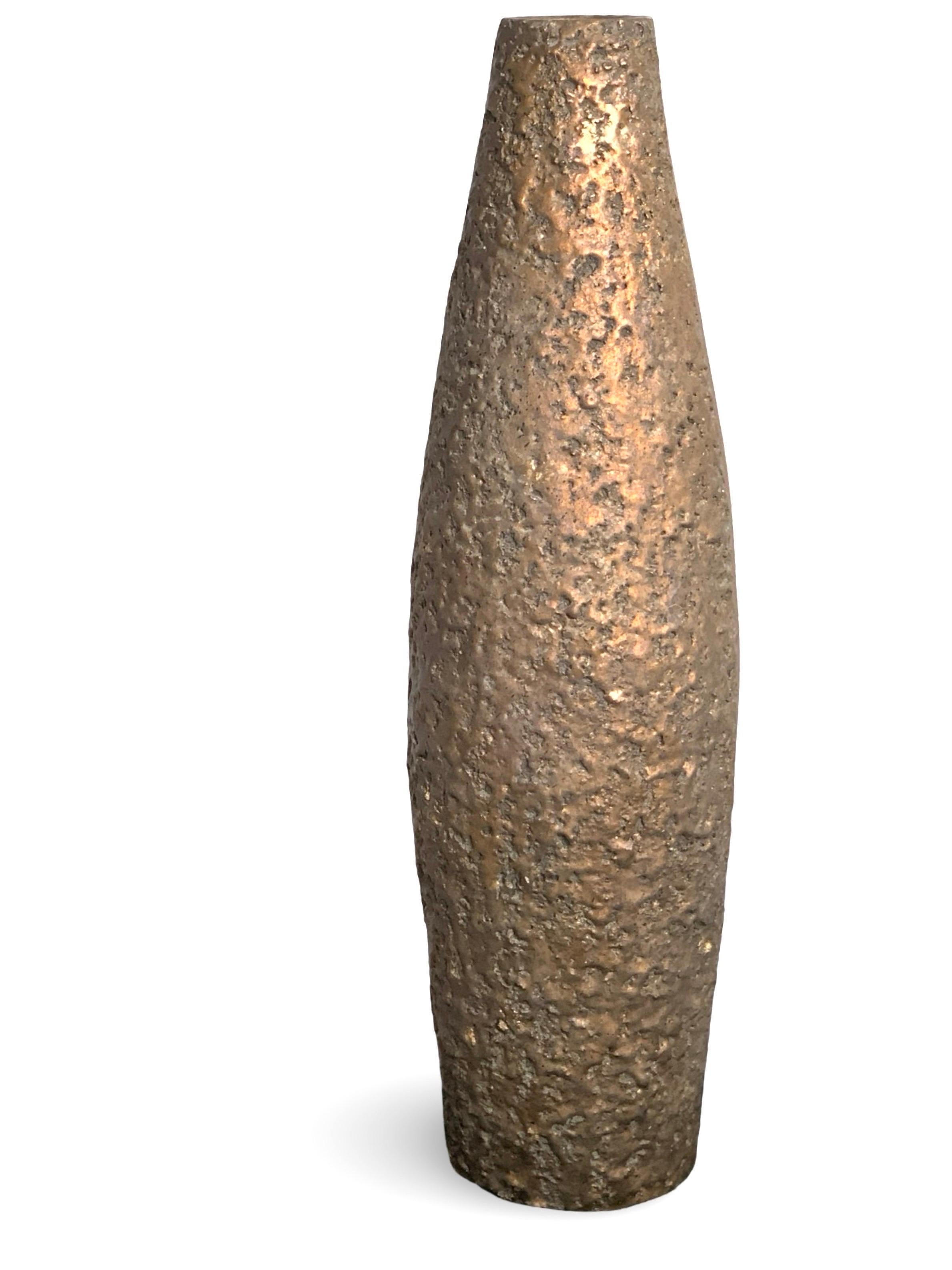 Heinrich Meister Mid Century Orig Large Tower Brutalist Vase, Schweiz im Zustand „Gut“ im Angebot in Palm Springs, CA
