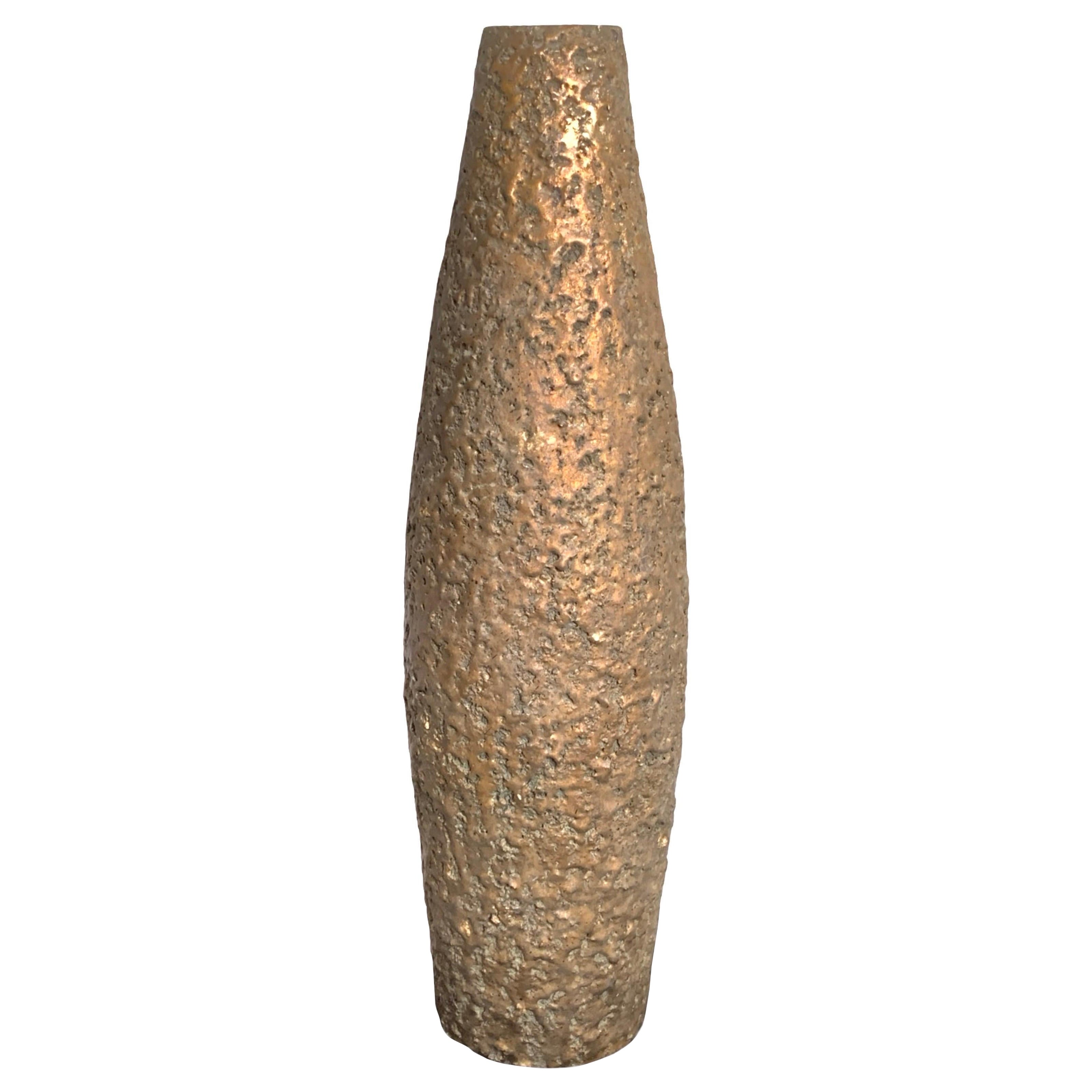 Heinrich Meister Mid Century Orig Large Tower Brutalist Vase, Schweiz im Angebot
