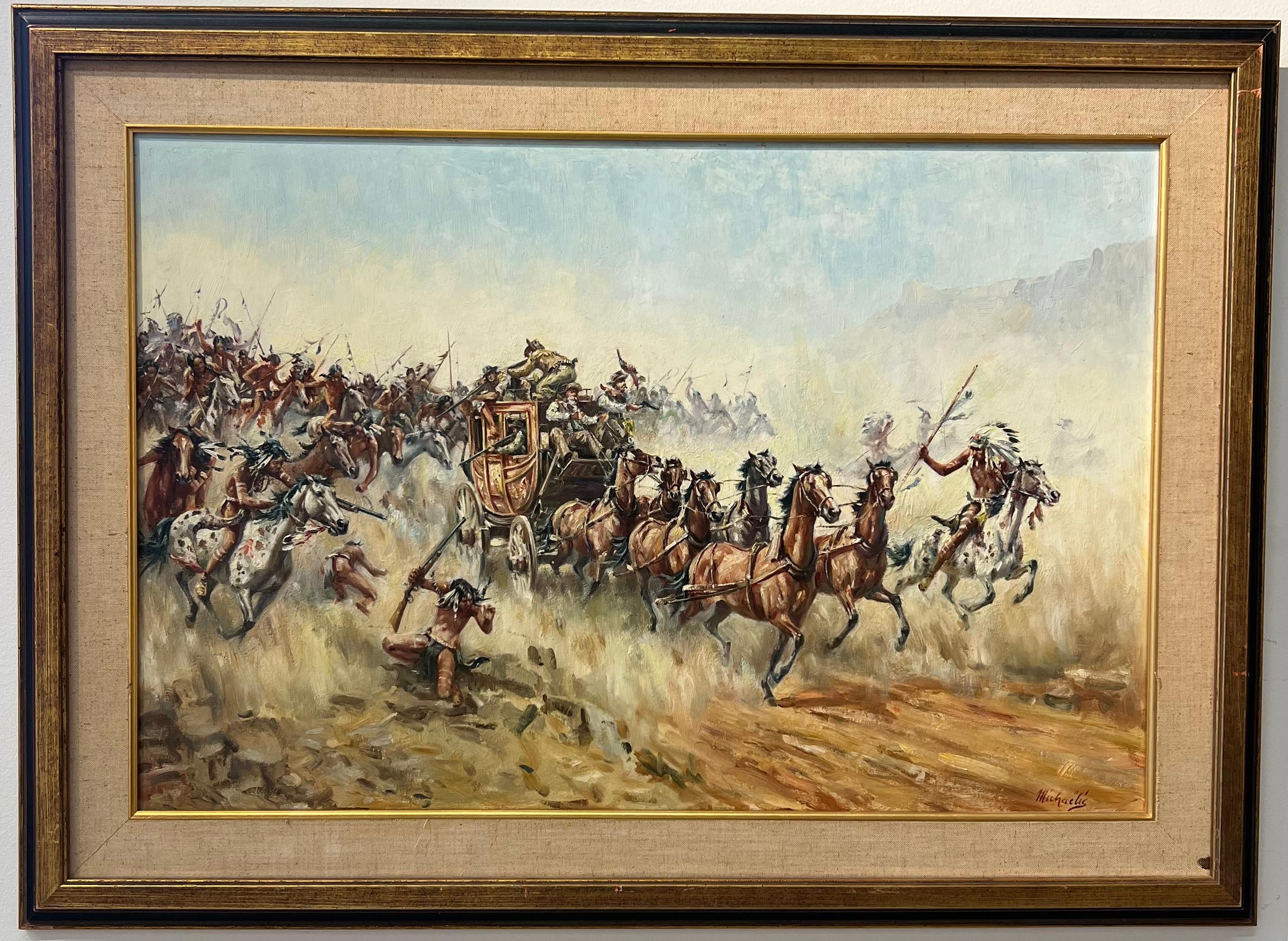 Raiding the Caravan - Painting by Heinrich Michaelis 
