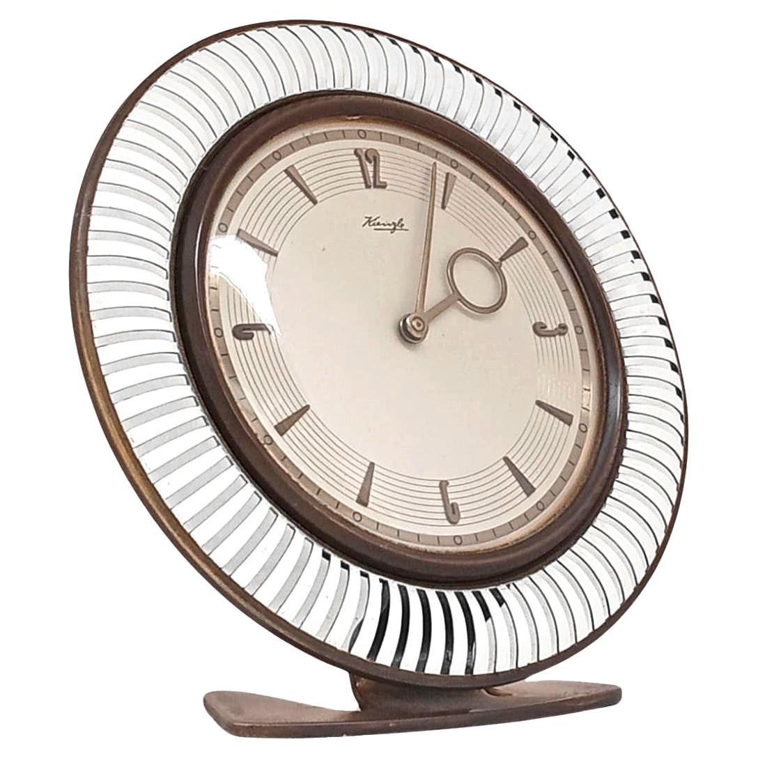 Heinrich Moller diseño Kienzle años '30 reloj de sobremesa neoclásico minimalista decò
