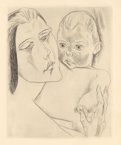"Mutter und Kind" grabado original