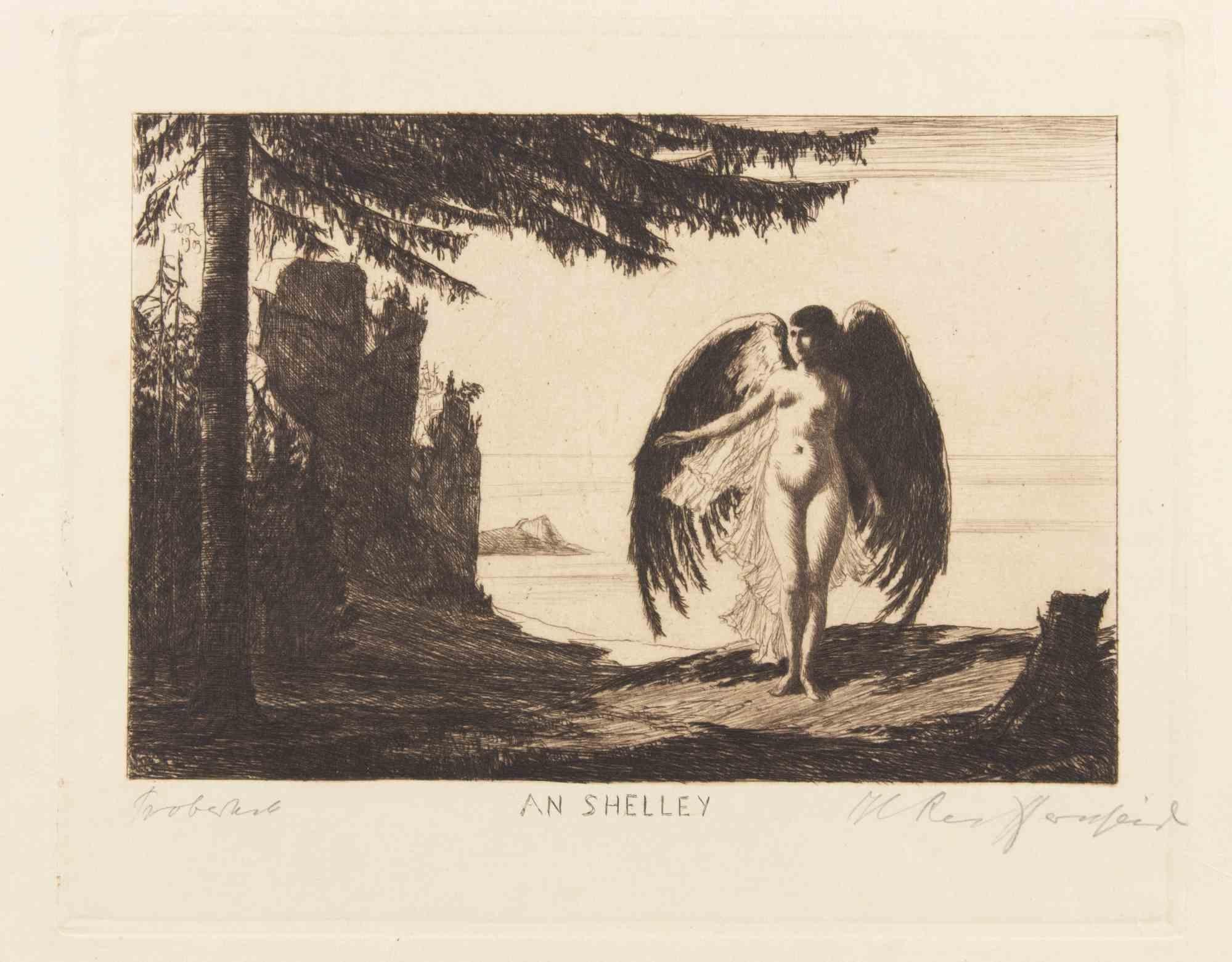 Etching on vélin paper, realized by Beier in the early 20th Century.

Signed on the plate at the top right, countersigned in pencil at the bottom right.

Good condition.