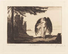 An Shelley - Aguafuerte de Heinrich Reifferscheid - Principios del siglo XX