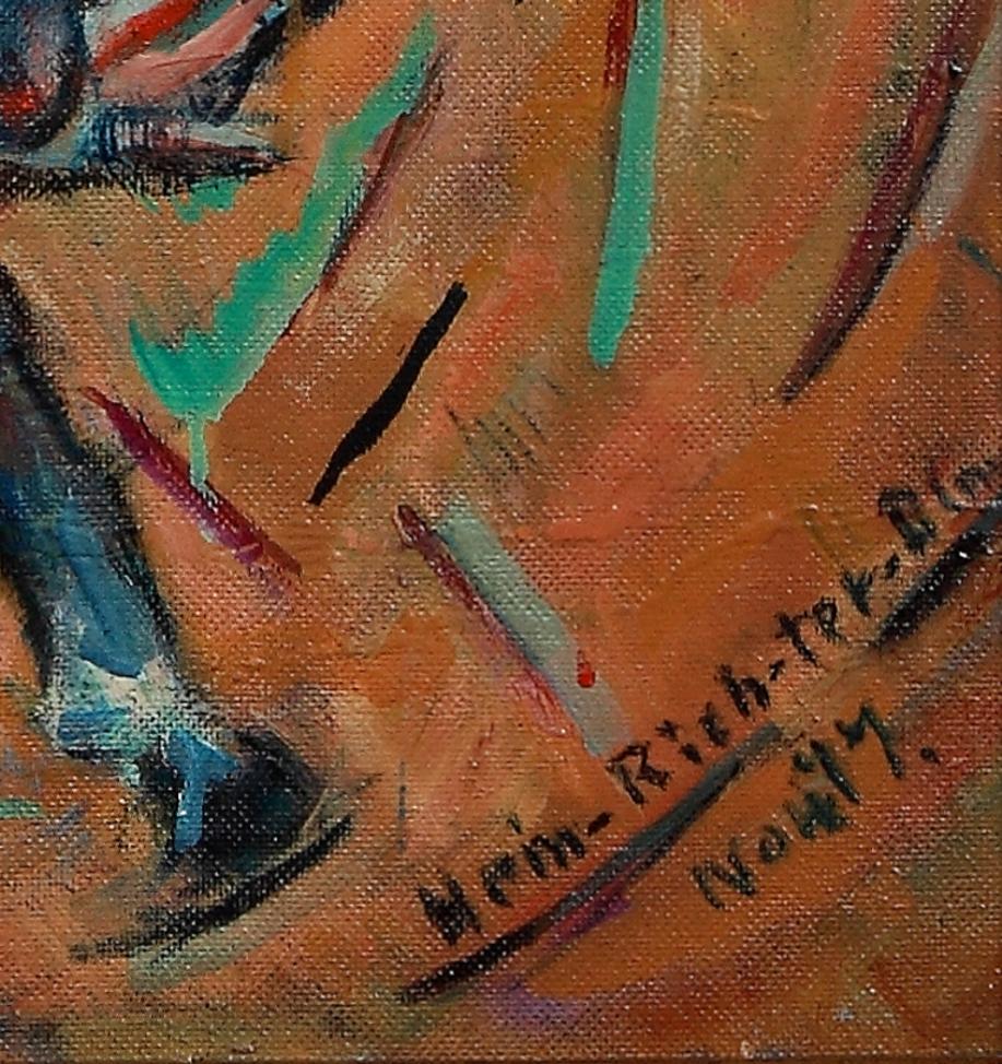 Öl auf Hartfaserplatte, 1977 von Heinrich Richter-Berlin ( 1884-1981 ), Deutschland. Signiert und datiert unten rechts: Hein-Rich-ter-Bln Nov 77
Verso signiert, datiert und beschriftet. Gerahmt. Höhe: 90 cm (35,43 Zoll), Breite: 74 cm (29,13 Zoll)


