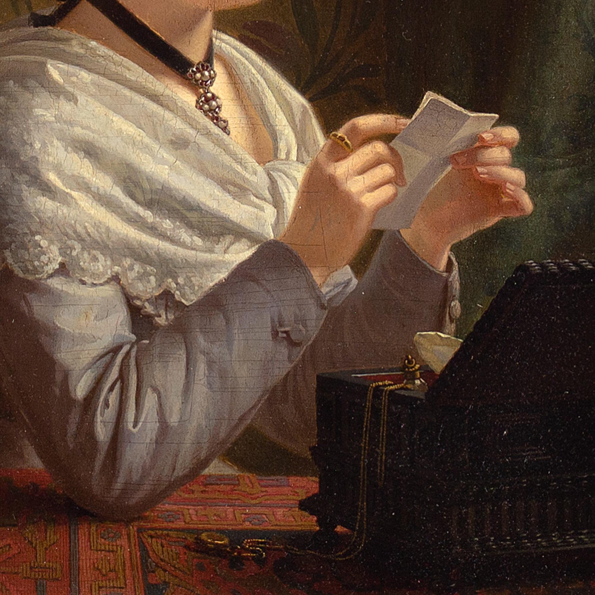 Heinrich Spiess, The Love Letter, Oil Painting 2