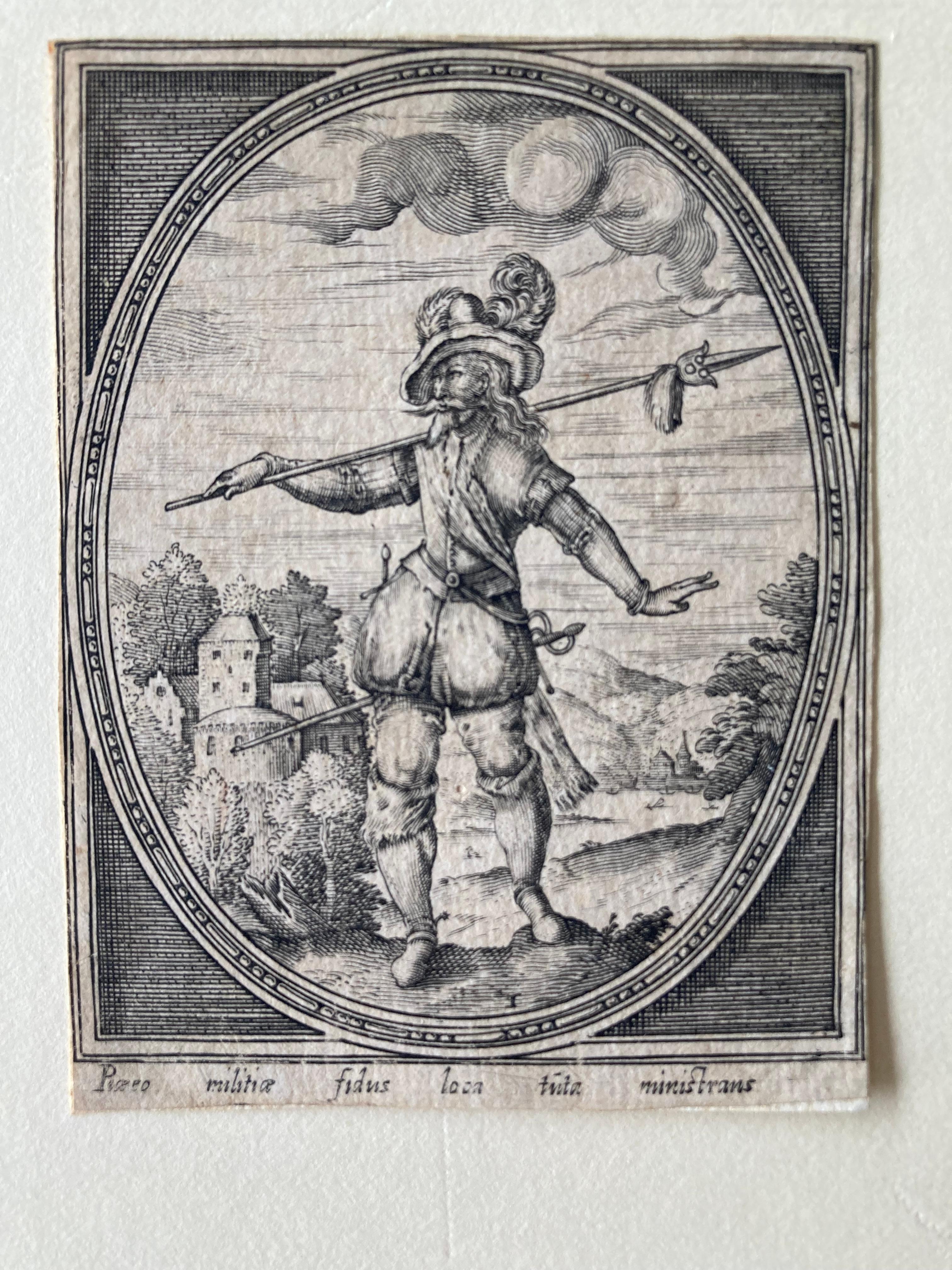 Heinrich Ulrich (aka Heinrich Ullrich) (fl.1567–1621)

“Soldier with Hellebarde”, 1598, out of the series, “The Guard of Emperor Rudolph” (aka “Old German Soldiers”; “Suite of Warriors”; “Retinue of Warriors