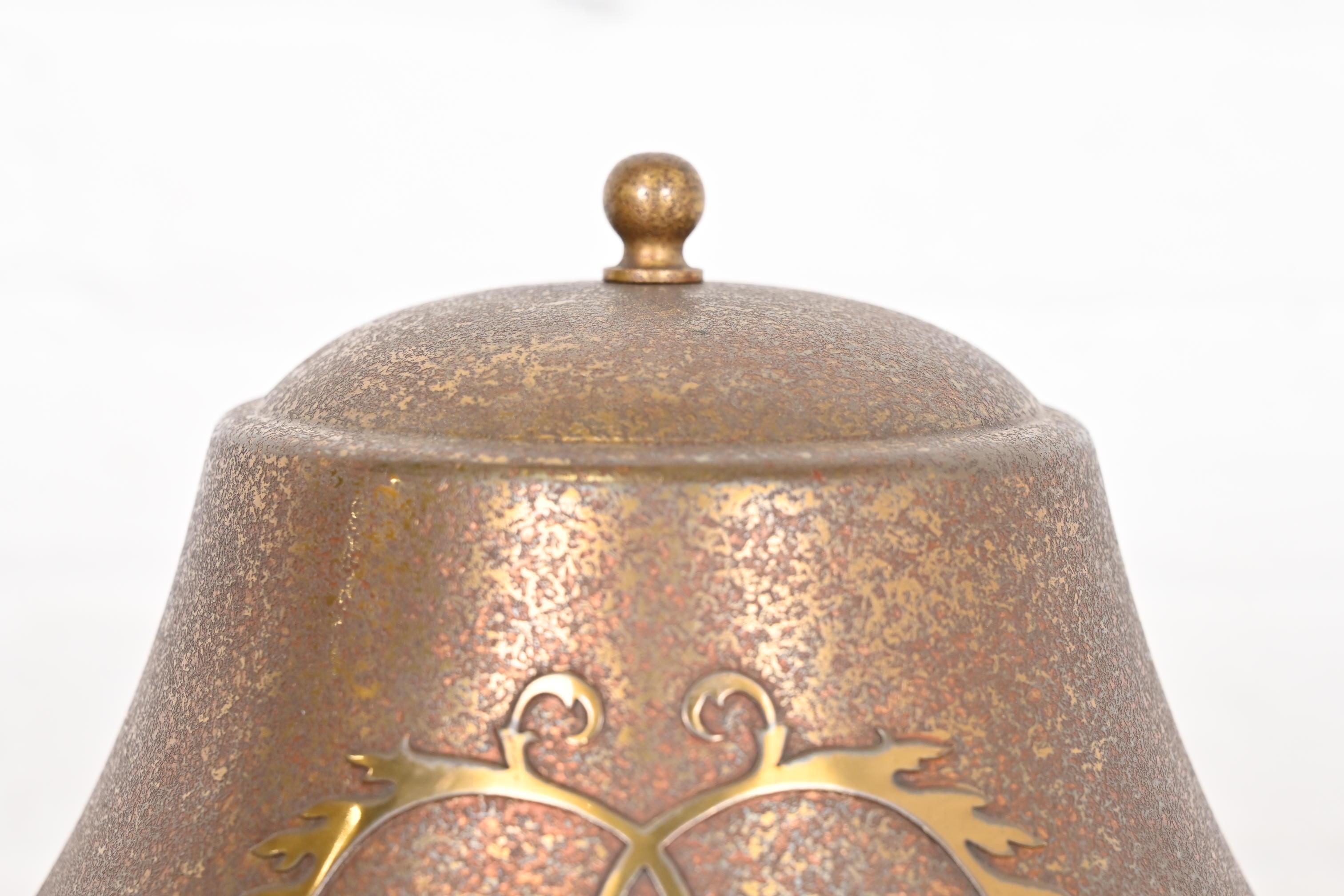 Heintz Antique Arts & Crafts Bronze Desk Lamp 1