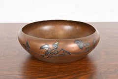 Heintz Arts & Crafts Sterling Silver on Bronze Bowl