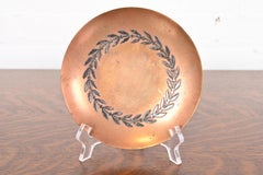 Heintz Arts & Crafts Sterling Silver on Bronze Dish or Catchall
