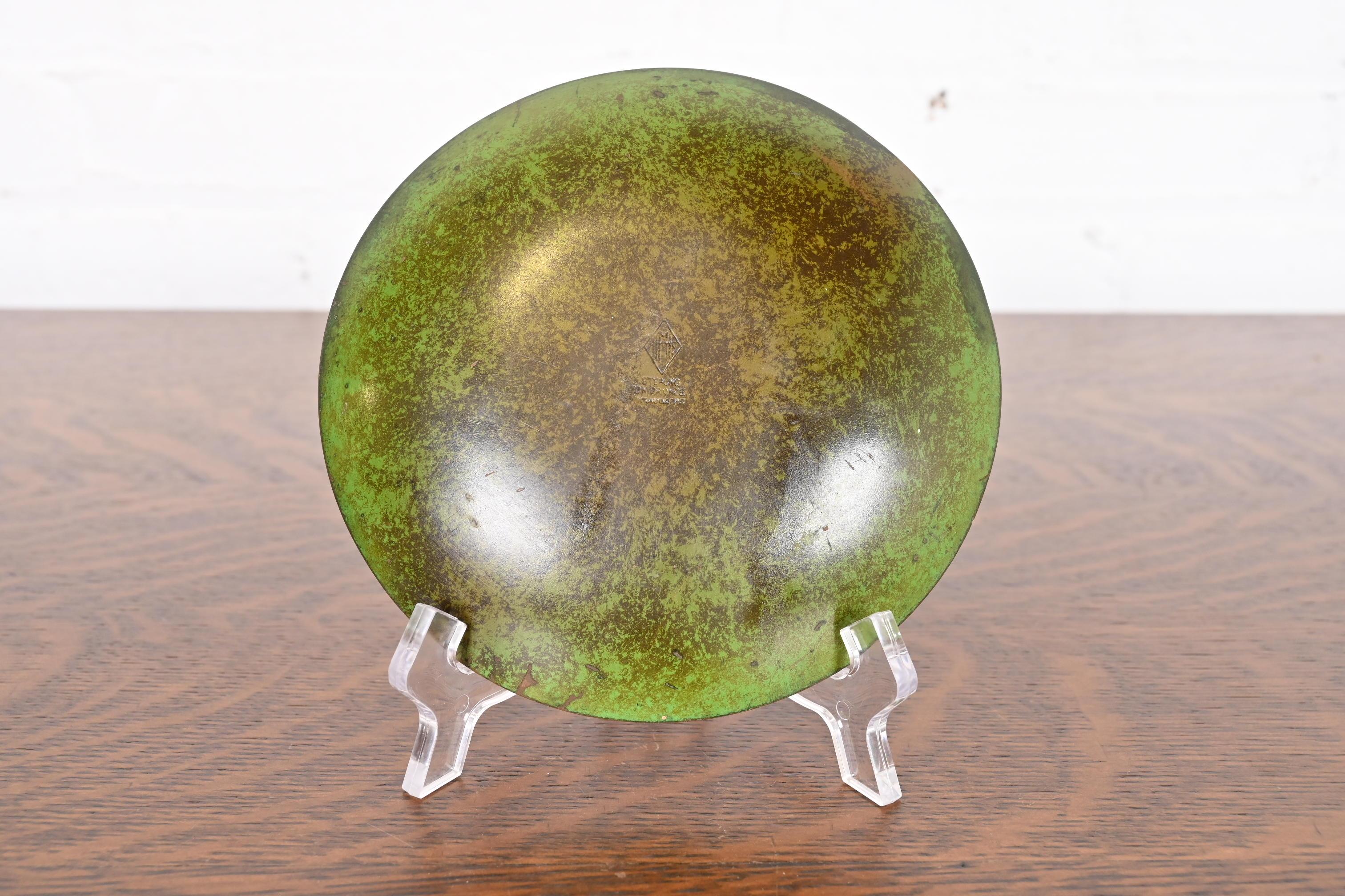 Argent sterling Heintz Arts & Craft - Plat ou écuelle en argent sterling et bronze en vente