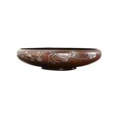 Heintz Arts & Crafts Sterling Silver on Bronze Footed Bowl