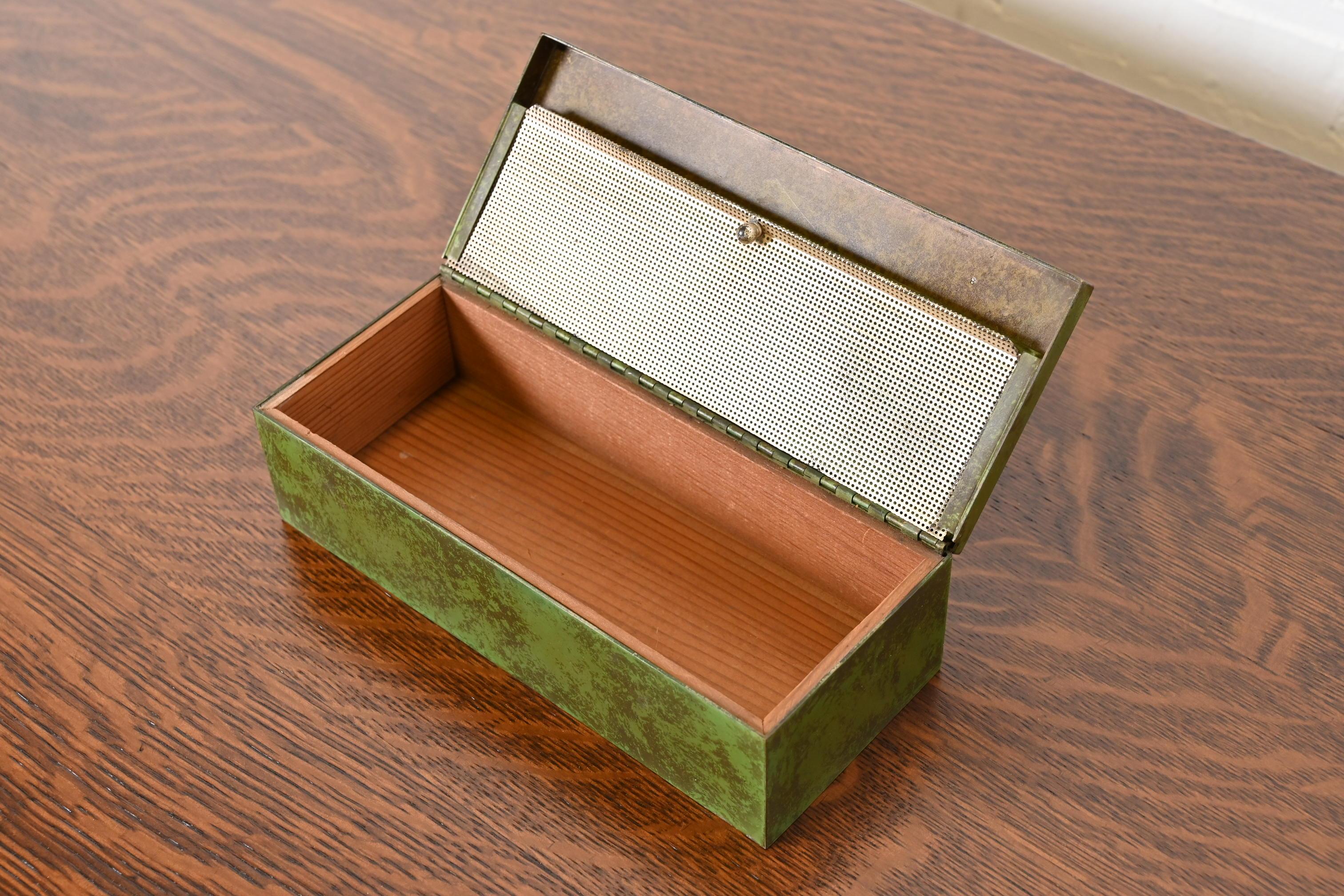 Heintz Arts & Crafts Humidor-Schachtel aus Sterlingsilber auf Bronze im Angebot 6