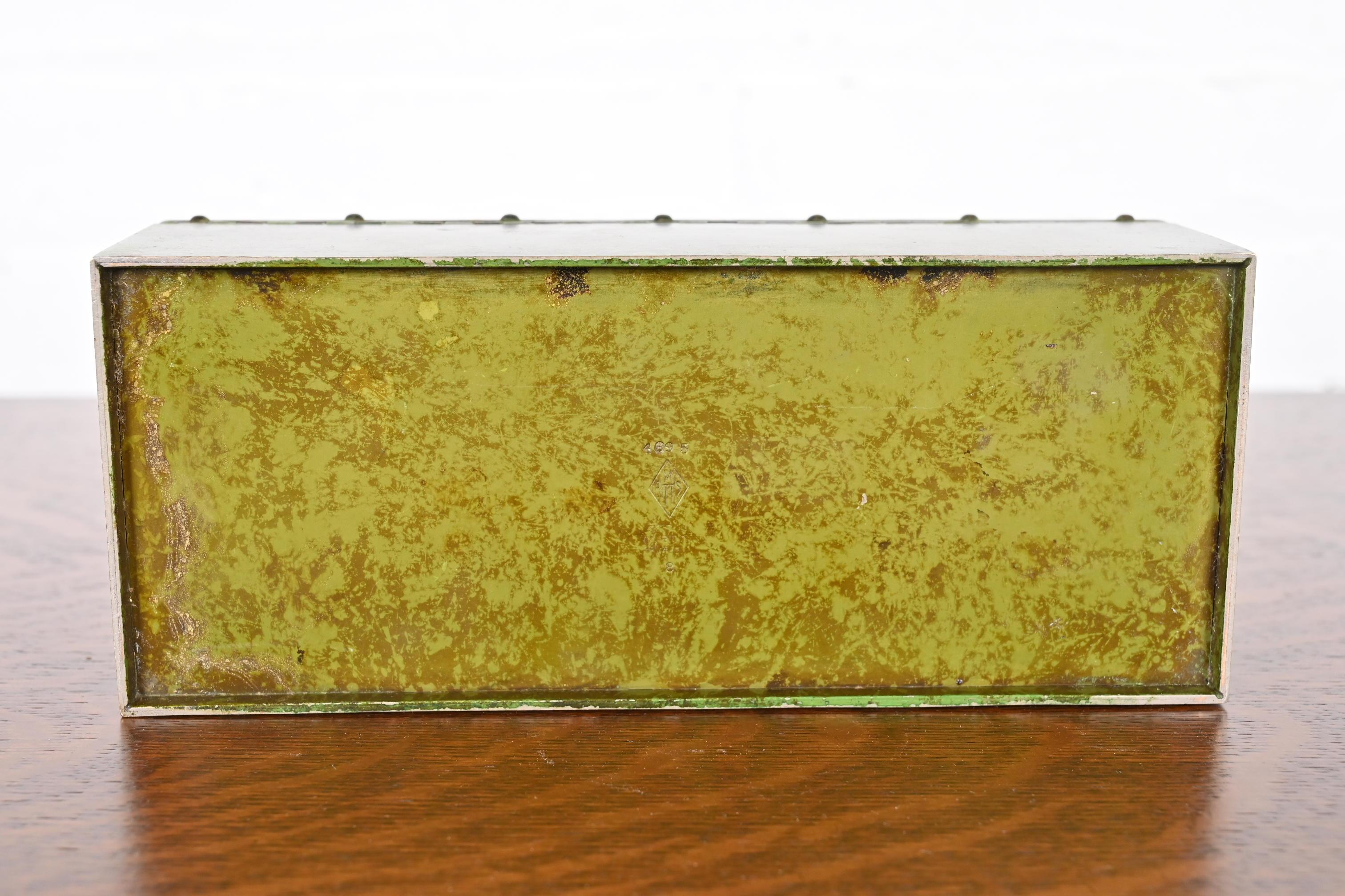 Heintz Arts & Crafts Humidor-Schachtel aus Sterlingsilber auf Bronze im Angebot 11