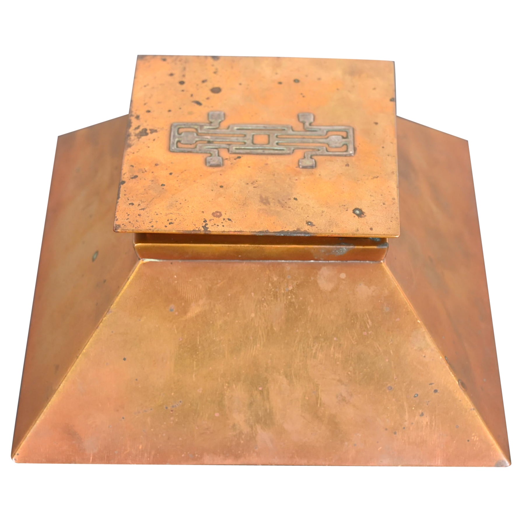 Calamaio Heintz Arts & Crafts in argento e bronzo