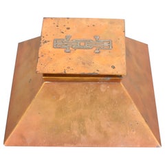 Calamaio Heintz Arts & Crafts in argento e bronzo